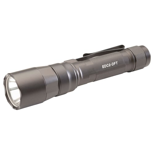 EC LIGHT DUAL FUEL TURBO 18650/123 NO DYHigh Candela Everyday Carry LED Flashlight No Dye - 700 Lumens - 100000 Candela- Turbocharge Your Low-Light Vision. SureFires Everyday Carry Series punches deep into darkness with the EDC2-DFT, a Dual Fuel, high-candela handheld flashlightp into darkness with the EDC2-DFT, a Dual Fuel, high-candela handheld flashlight that deliversthat delivers