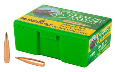 Sierra 1575 MatchKing  6mm .243 110 gr Hollow Point Boat Tail/ 100 Per Box