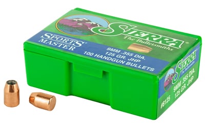 Sierra Sports Master Handgun Bullets .355/9mm .355
