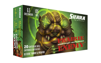 SIERRA PRAIRIE ENEMY 6.5 CM 105GR BLITZKING 20RD 10BX/CS | 6.5 CREEDMOOR | 604544665345