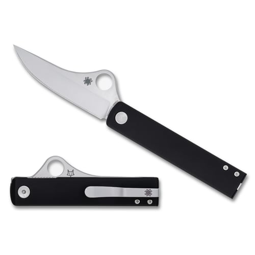 SPYDERCO ESSENZA ALUM 3.19 Inch BLACK | 716104000692