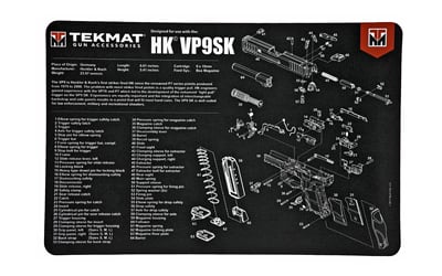 TekMat TEKR17HKVP9SK HK VP9SK Cleaning Mat Black/White Rubber 17