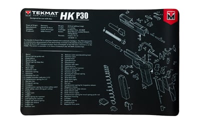 TekMat TEKR17HKP30 HK P30 Cleaning Mat Black/White Rubber 17