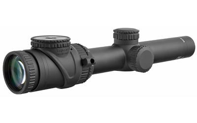 ACCUPOINT 1-6X24 RED TRIANGLE MATTEAccuPoint Riflescope Matte Black - 1-6x24 - Red Triangle Post Reticle - Tritium/Fiber Optics Illuminated - Confident aiming in any light - Easy-focus eyepiece - Repositionable magnification lever - Quick & easy adjustments - Purpose-drivenRepositionable magnification lever - Quick & easy adjustments - Purpose-driven designdesign