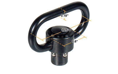 UTG BUTTON QD SLING SWIVEL 1.38