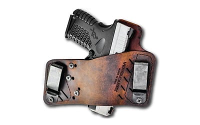 Versacarry 52311 Protector S3 IWB/OWB Distressed Brown Leather Paper Fits Most Handguns Right Hand