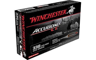 Winchester Ammo S338LCT Expedition Big Game  338 Lapua Mag 300 gr Winchester AccuBond CT 20 Per Box/ 10 Case