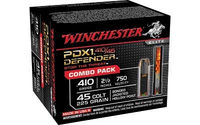 Winchester S41045PD Defender Shotshell 410 GA/45 LC, 2-1/2 in