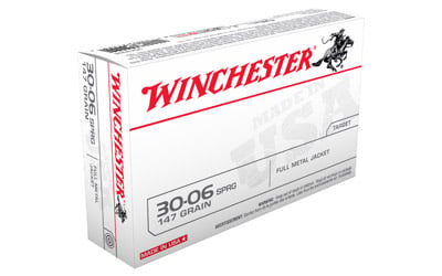 Winchester Ammo USA3006 USA  30-06 Springfield 147 gr Full Metal Jacket 20 Per Box/ 10 Case