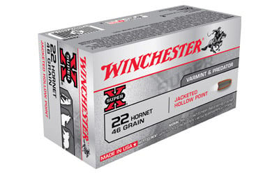 Winchester X22H2 Super-X Rifle Ammo 22 HORNET, HP, 46 Grains, 2690 fps