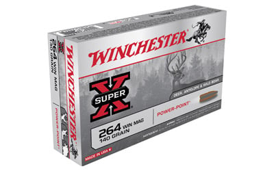 Winchester X2642 Super-X Rifle Ammo 264 WIN MAG, Power-Point, 140