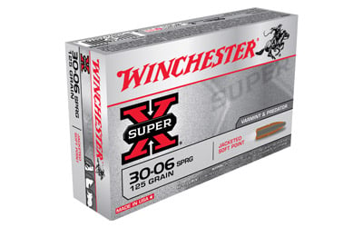 Winchester Ammo X30062 Super X  30-06 Springfield 125 gr Pointed Soft Point 20 Per Box/ 10 Case