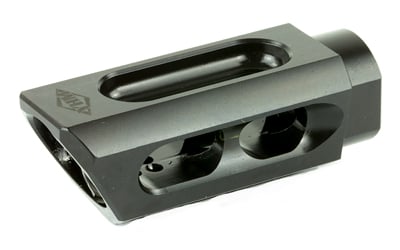 YHM SLANT MUZZLE BRAKE/COMP 6.8/7.62/9MM 1/2X36 THREADS