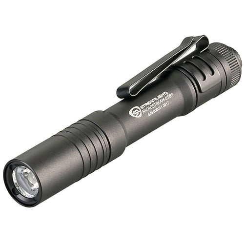 MICROSTREAM USB W/USB AND LANYARD - BOXUSB Rechargeable, Bright Mini LED Flashlight Black - 250 lumens (high) - 1,150 candela - Runs 3.5 hours (low) - Includes USB cord and lanyard - Multi-function push-button tail switch - IPX4 water-resistant - Ultra-compact design - Boxush-button tail switch - IPX4 water-resistant - Ultra-compact design - Box