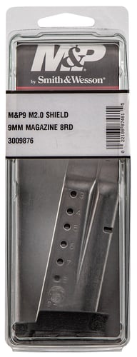Smith & Wesson 3009876 M&P Shield  8rd 9mm Luger Fits S&W M&P Shield M2.0 Blued Steel