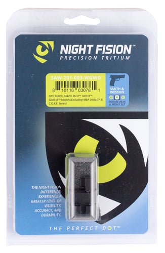 Night Fision Night Sight Set White Front White Back for S&W