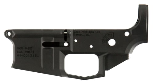 Aero Precision APAR600001C M4E1 Receiver Multi-Caliber Black Anodized Finish 7075-T6 Aluminum Material with Mil-Spec Dimensions for AR-15