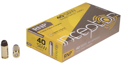 Inceptor 40RNPBRSW50 Sport Utility 40 Smith & Wesson (S&W) 97 GR RNP 50 Bx/ 20 Cs