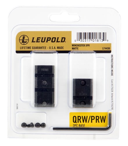 Leupold 174436 QRW Cross-Slot Base Set Matte Black Winchester XPR