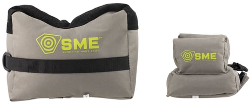 SME SMEGRF Front & Rear Gun Rest  Inert Poly Bead Filled Shooting Bags, Suede Leather Topper, Non-Slip Bottom, 600D Polyester