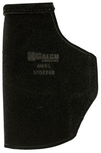 Galco STO227B Stow-N-Go  IWB Black Leather Belt Clip Fits Glock 19X/19 Gen1-5/23 Gen2-5 Left Hand