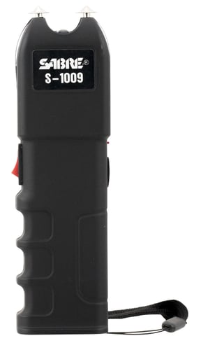 Sabre S1009 Tactical Stun Gun w/Flashlight Black Plastic 1.25 uC Pain Rating