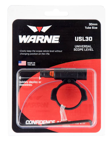 WARNE SL UNIV 30MM SCOPE LEVEL BLK