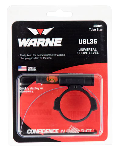 Warne USL35 Universal Scope Level  35mm Tube Diameter Universal Aluminum Black