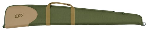 Bob Allen 16504 Classic Shotgun Case made of 600D Polyester with Olive Green Finish & Khaki Panel, Foam Padding & Self Healing Zipper 48