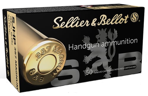 Sellier & Bellot SB357C Handgun  357 Mag 158 gr Semi Jacketed Hollow Point 50 Per Box/ 20 Case