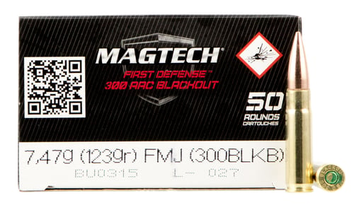 Magtech 300BLKB Tactical/Training  300 Blackout 123 gr Full Metal Jacket 50 Per Box/ 20 Case