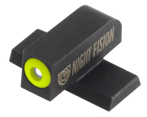 Night Fision SIG177007YGZ Night Sight Set Square Front/U-Notch Rear SIg Sauer 9mm/357 Green Tritium w/Yellow Outline #8 Front Black #8 Rear