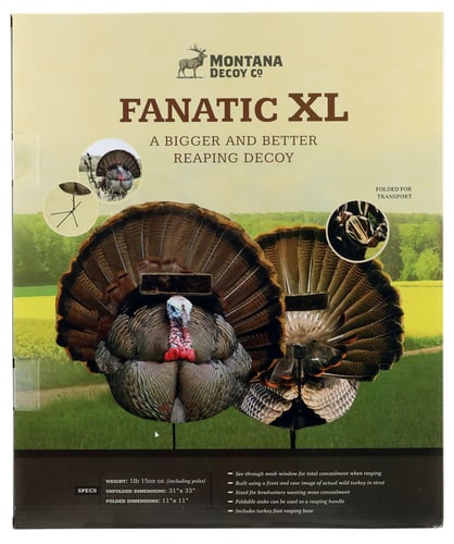 MONTANA DECOY TURKEY GOBBLER FANATIC XL W/FOOT BASE<