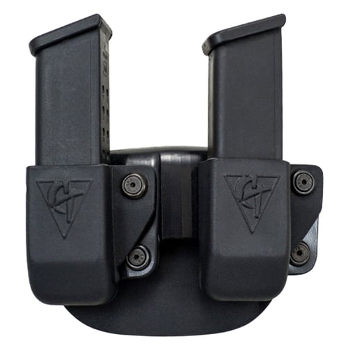 Comp-Tac C62404000LBKN Twin Mag Pouch Double Black Kydex Paddle Compatible w/ Double Stack/Most Glock Right Hand