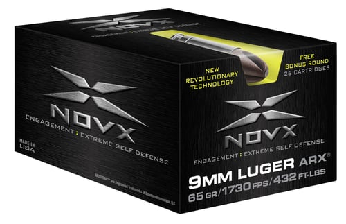 NOVX AMMO 9MM 65GR. ARX EXTREME ENGAGEMENT 26-PACK