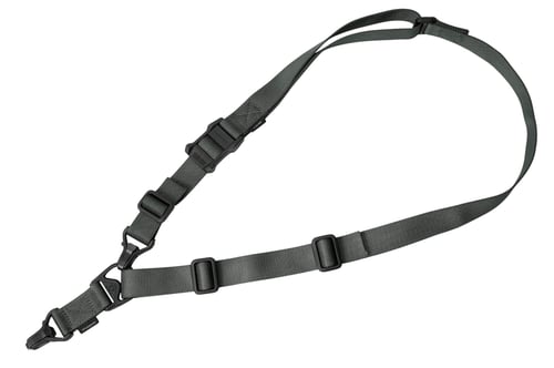 Magpul MAG514-GRY MS3 Gen2 Sling made of Nylon Webbing with Gray Finish, Adjustable One-Two Point Design & Polymer Hardware for Rifles