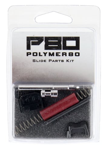Polymer 80 Complete Slide Parts Kit - Black/Red