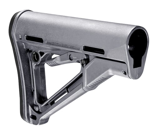 Magpul MAG310-GRY CTR Carbine Stock Stealth Gray Synthetic for AR-15, M16, M4 with Mil-Spec Tube (Tube Not Included)