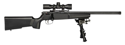 Savage Rascal Target XP Rifle  <br>  .22 LR 16.125 in. Black w/ Scope & Bipod RH