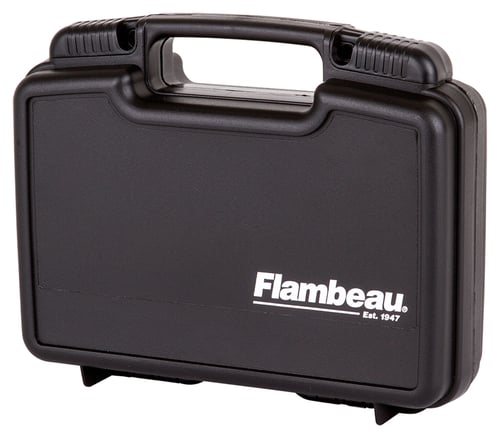 Flambeau 6445SC Safe Shot Pistol Case made of Polymer with Black Finish, Egg Crate Foam Padding, Integrated Handle & TSA/Airline Approved 9.75