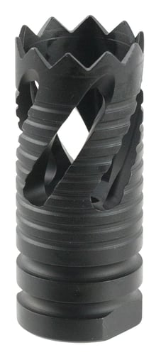 TacFire MZ1021 Thread Crown Muzzle Brake Black Oxide Steel with 1/2