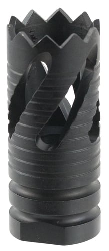 TacFire MZ10213B Thread Crown Muzzle Brake Black Oxide Steel with 5/8