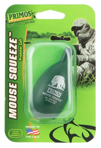 Primos 304 Mouse Squeeze  Mouse/Rodent Sounds Attracts Predators Green Rubber