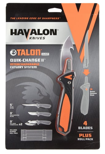 Havalon Talon Hunt Knife Kit  <br>  Black/Orange