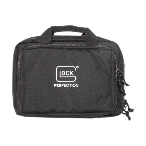 Glock AP60300 Double Pistol Case  Dual Padded Compartments, 5 Internal Mag Holders, 3 Zippered Compartments, Carry Handle, Black  12.5