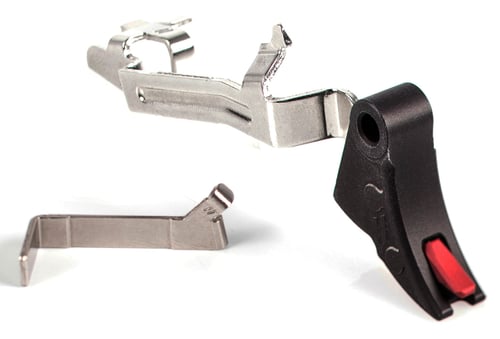 ZEV CFTPROBAR5GBR Pro Trigger BAR Kit Black/Red Curved Trigger, Compatible w/Gen5 Glock 17/19/19X/26/34