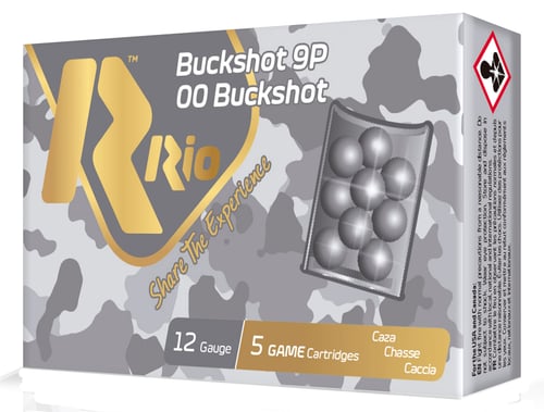 RIO Ammunition RB129 Royal Buck 9P Buckshot 12 Ga, 2-3/4