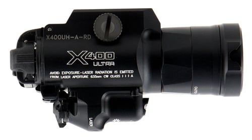 SureFire X400UHARD X400UH-A-RD Ultra Masterfire Black Anodized 1000 Lumens White LED/Red Laser