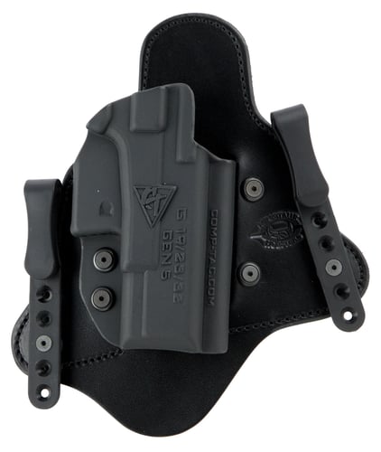 Comp-Tac C225SS191RBSN MTAC  IWB Black Kydex/Leather Belt Clip Fits Sig P365 Right Hand