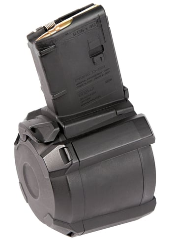 Magpul MAG576-BLK PMAG Magazine D-60 AR/M4 5.56x45 60-Round, Black